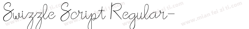 Swizzle Script Regular字体转换